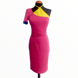 Vestido Asimétrico Fucsia