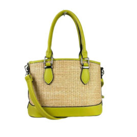 Bolso Verde Pistacho rafia