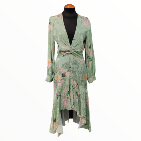 Vestido Verde agua flores