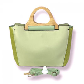 Bolso asas madera verde