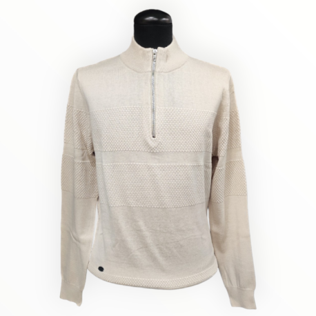 Jersey Punto cremallera beige