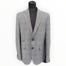 Americana cuadros gris