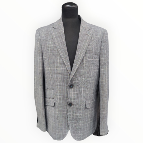 Americana cuadros gris
