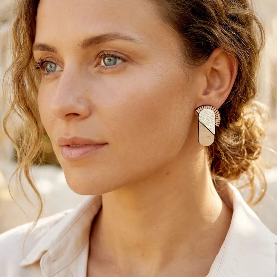 PENDIENTES MAYA DORADO