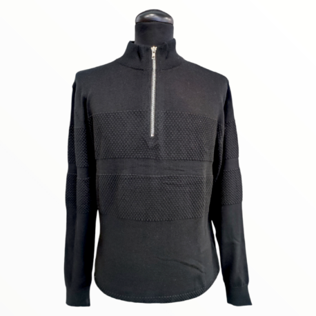 Jersey Punto cremallera negro