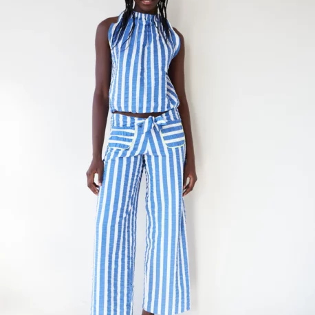 Pantalón Lazo Rayas Azul1