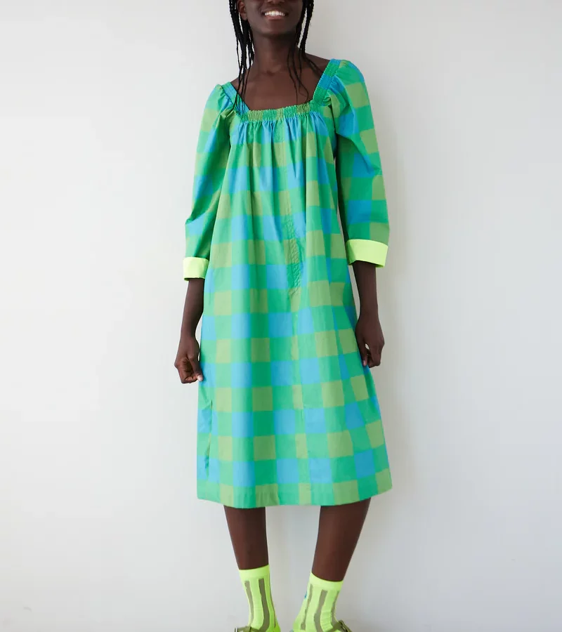 Vestido Sorbete Vichy Verde