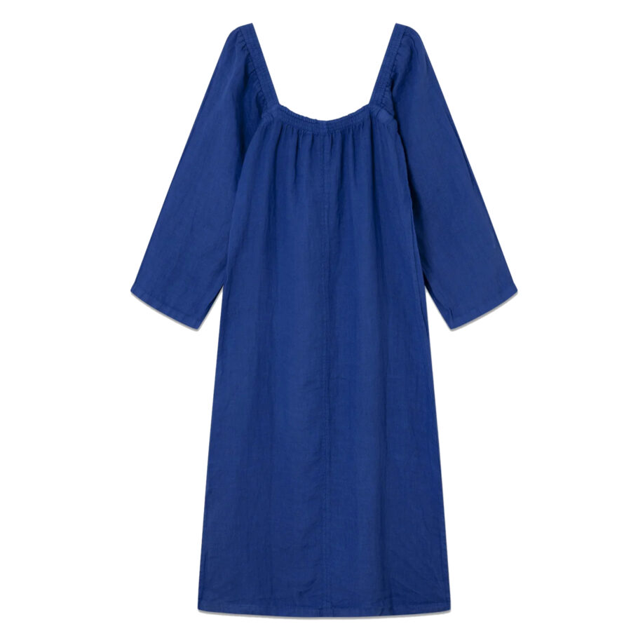 VESTIDO LINO AZUL