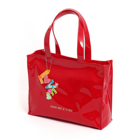 Bolso plastificado rojo