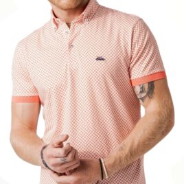 Polo estampado coral