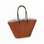 capazo rafia naranja