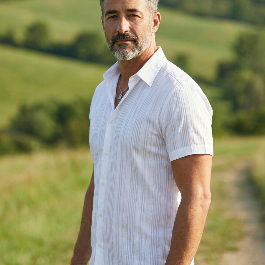 Camisa plisada blanca