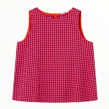 blusa vichy rosa