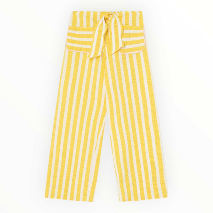 pantalón lazo amarillo