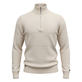 Jersey Punto cremallera crudo