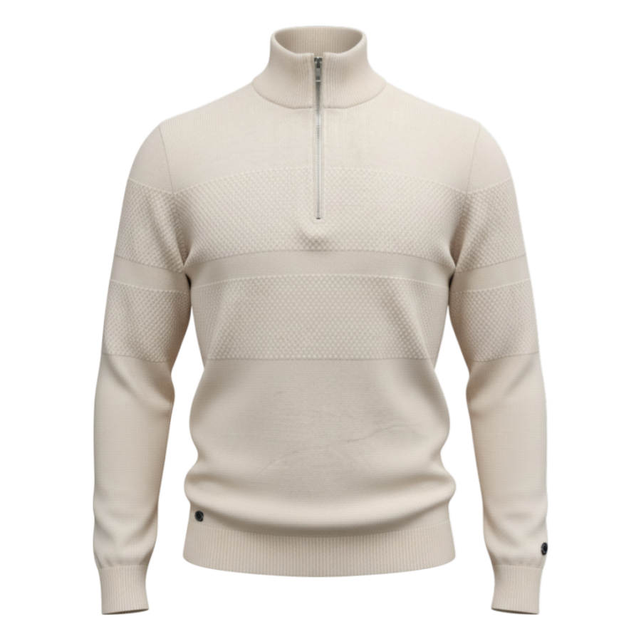 Jersey Punto cremallera crudo