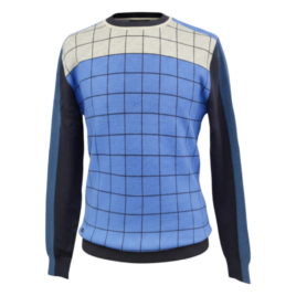 jersey punto cuadros Azul