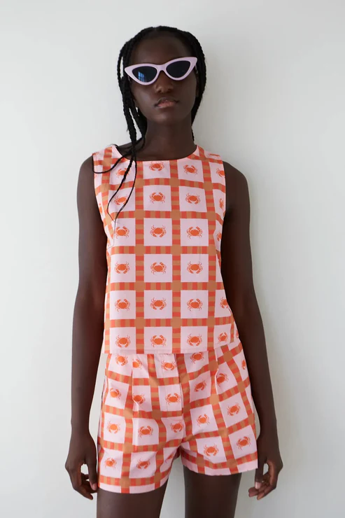 Dr-Bloom-Shorts-Mujer-Star-Cangrejos-Rosas-Who-kil-1942