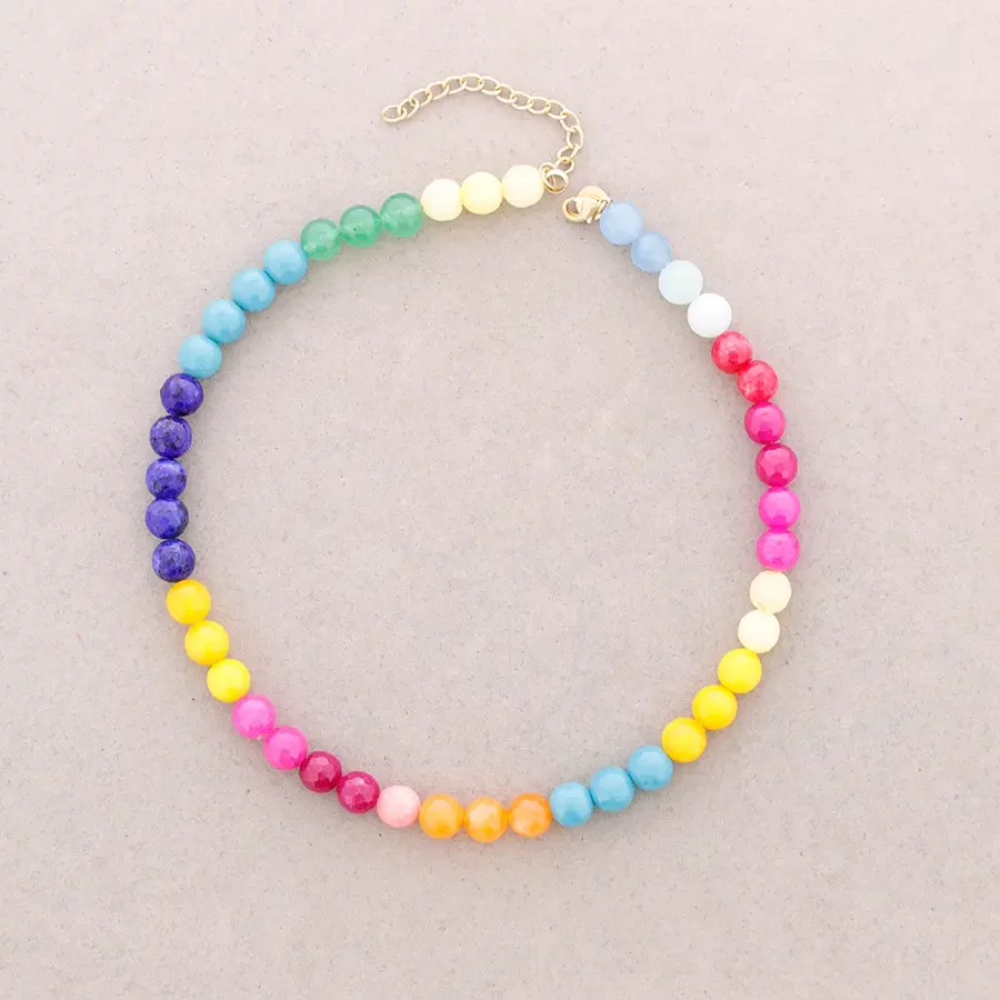 Gargantilla piedras colores