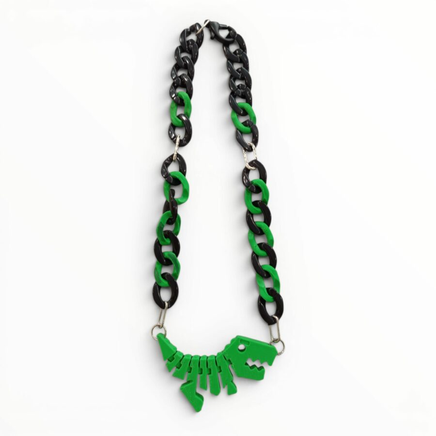 COLLAR DINO GREEN