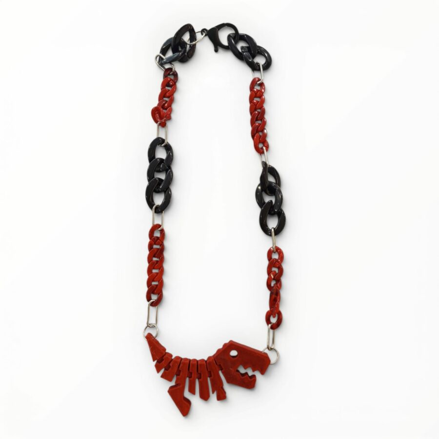 COLLAR DINO RED