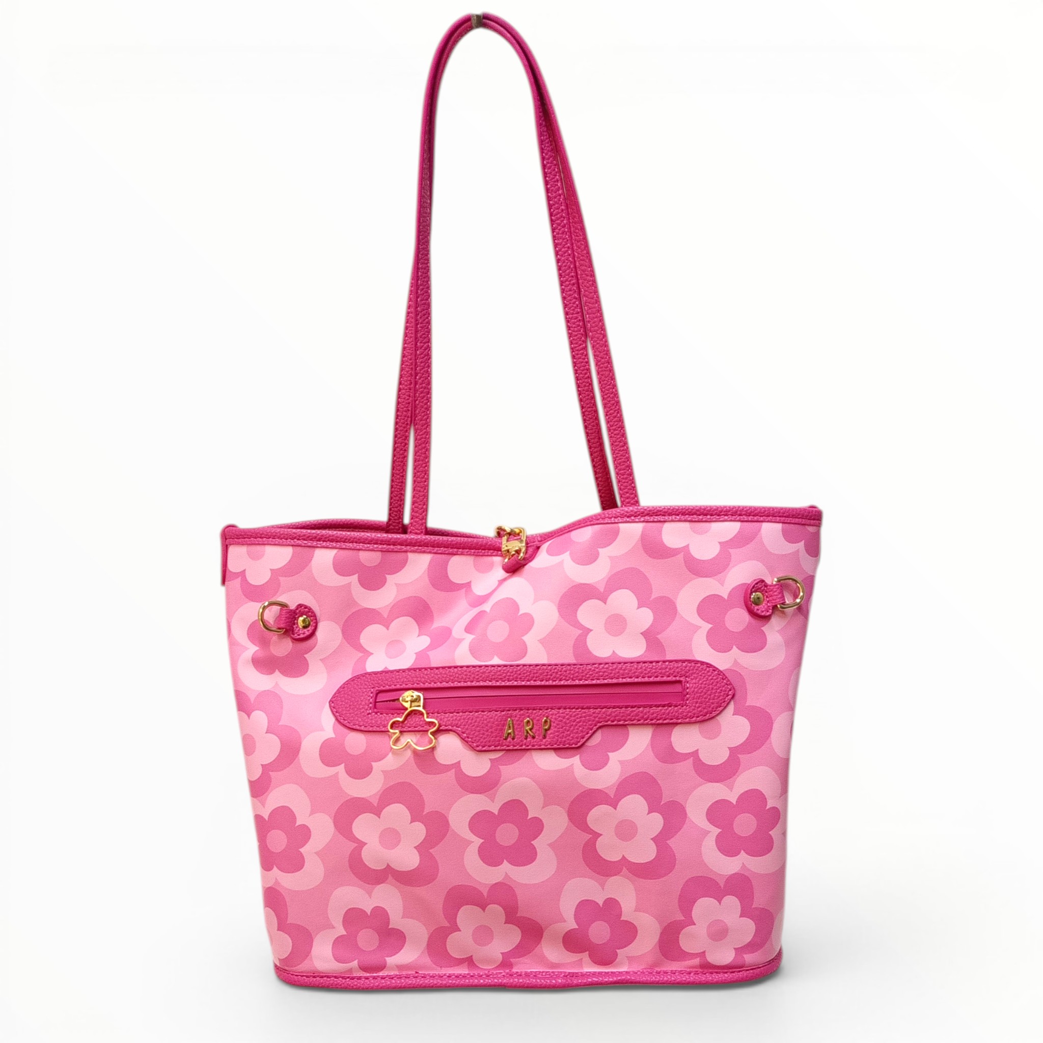 SHOPPER REVERSIBLE FLORES FUCSIA - Imagen 2