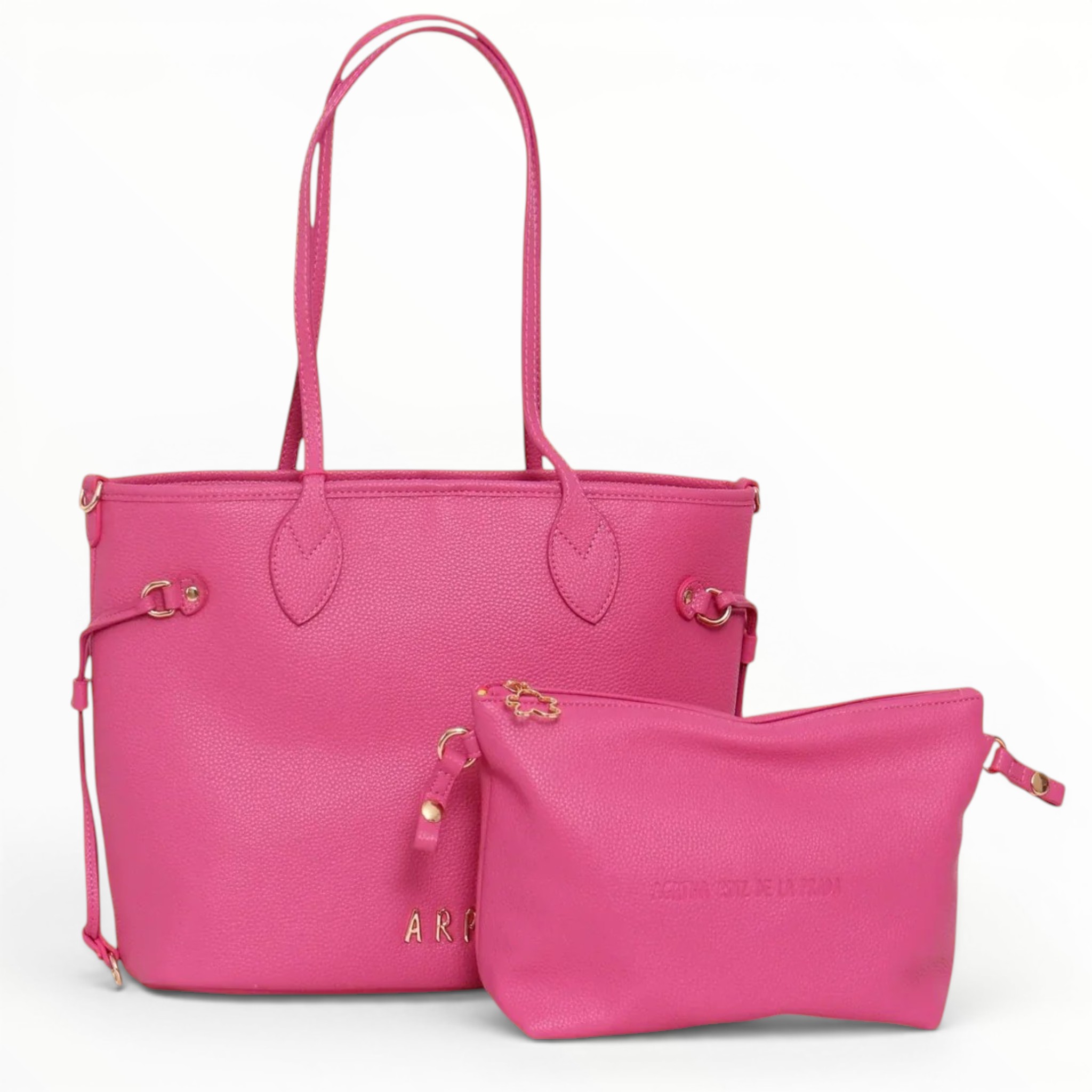 SHOPPER REVERSIBLE FLORES FUCSIA - Imagen 3