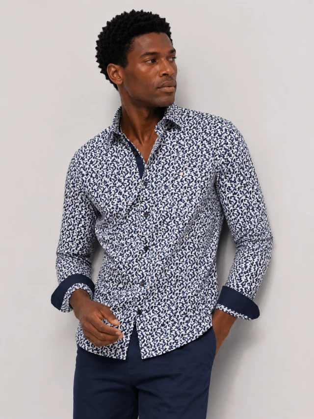 CAMISA PATRÓN AZUL