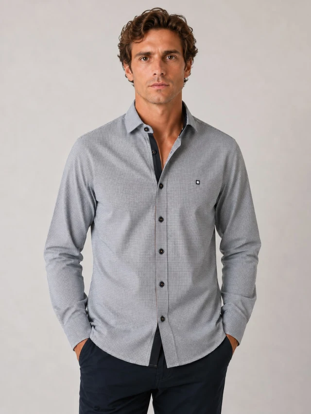 CAMISA MICROESTAMPADA SLIM