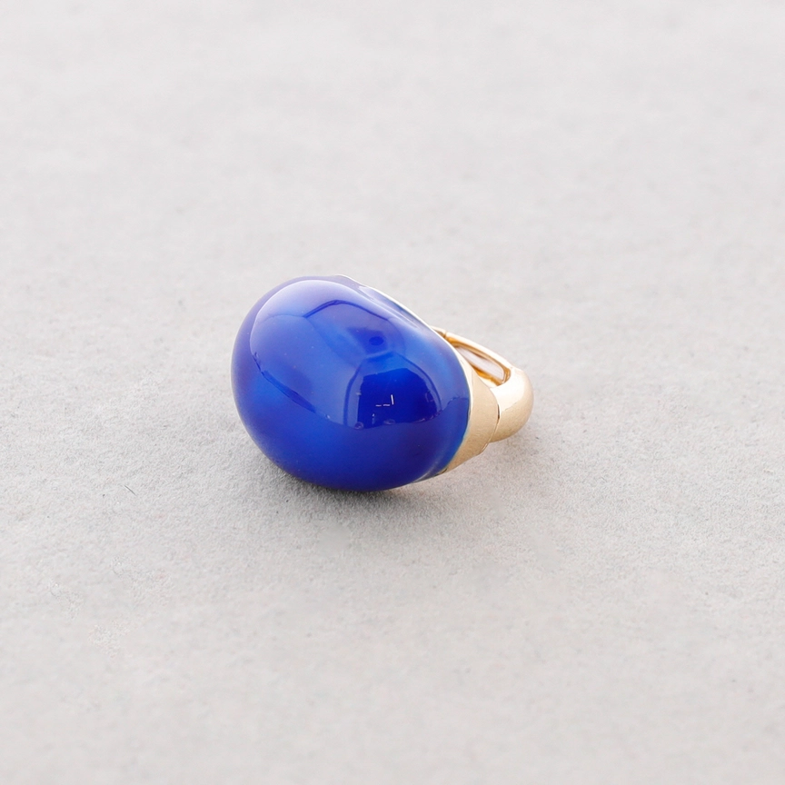 ANILLO ESMALTE AZUL
