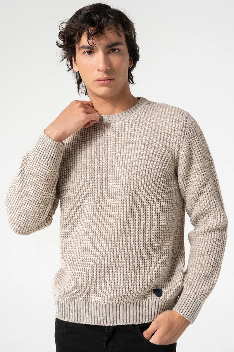 JERSEY TEXTURA BEIGE