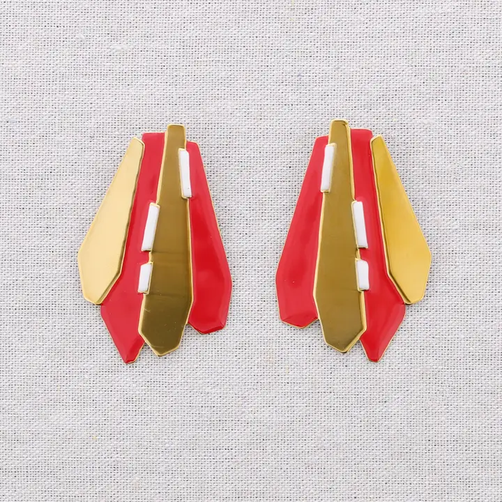 PENDIENTES GEO ROJO