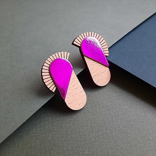PENDIENTES MAYA FUCSIA