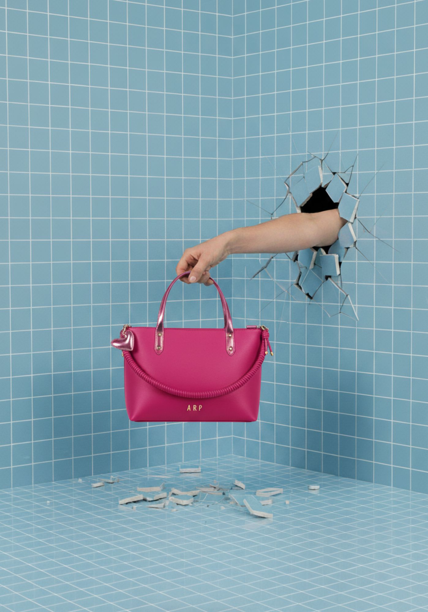 SHOPPER CORDÓN FUCSIA