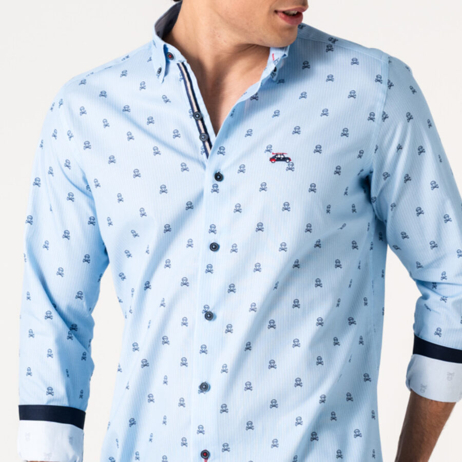 CAMISA RAYAS CALAVERAS